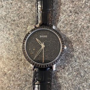 Ecclissi watch sterling silver case leather band